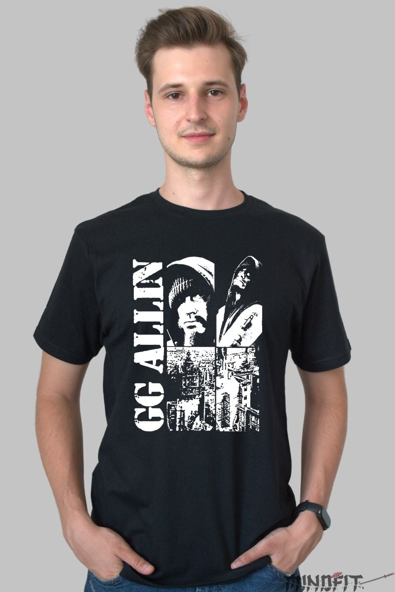Tricou GG Allin - Underground Punk Energy barbat negru