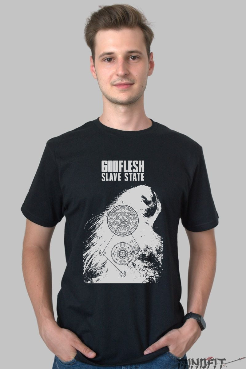Tricou Godflesh - Slave State Industrial Art barbat negru