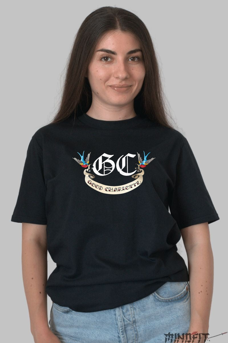 Tricou Good Charlotte - Emblema stil punk-iconic dama negru