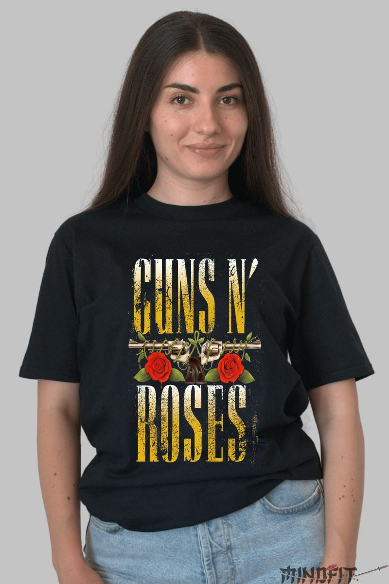 Tricou Guns N' Roses - Emblema Rock Exploziva dama negru