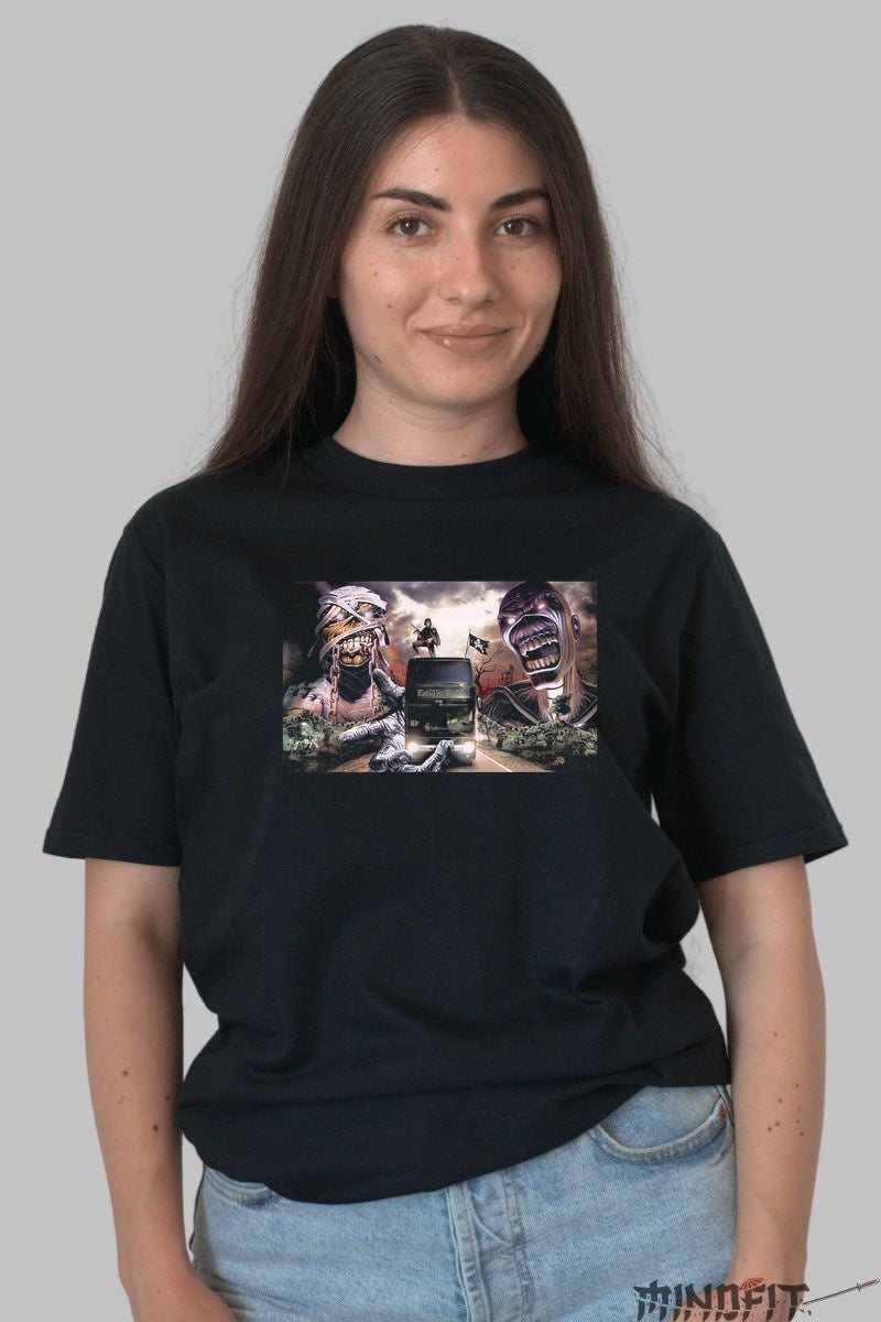 Tricou Heavy Metal Road - Templul Turneului dama negru
