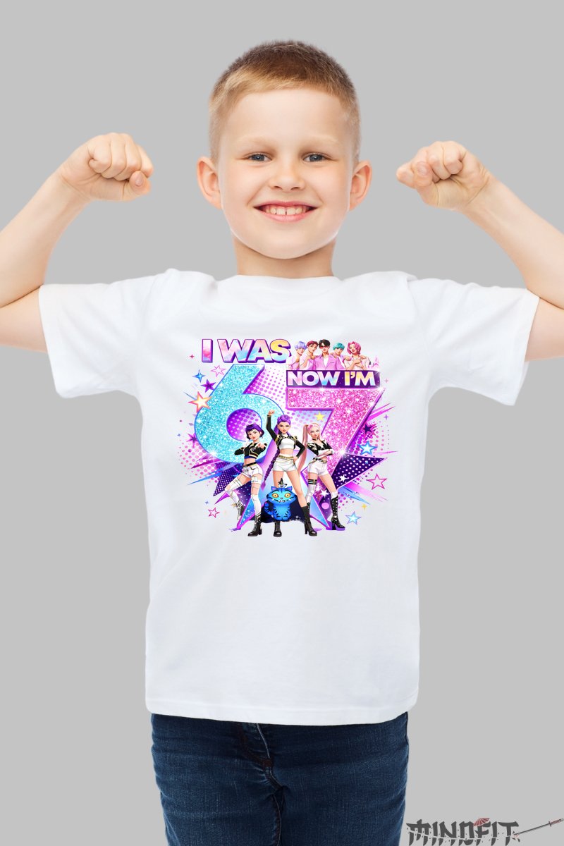 Tricou HUNTRIX Six Seven - Glam Star Energetic baiat alb