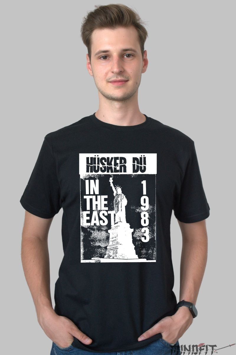 Tricou Huker Du - In the East 1983 Tour barbat negru