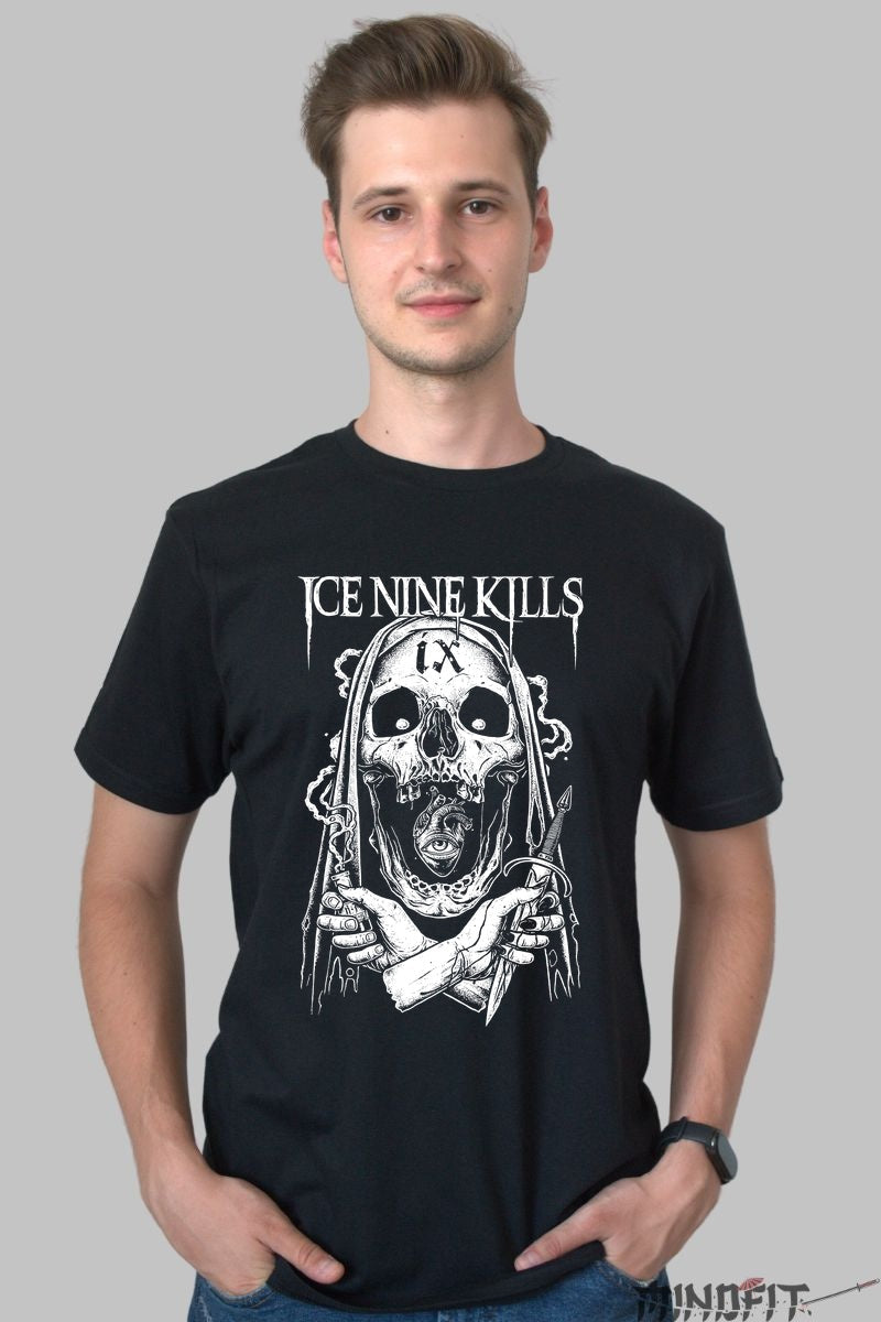 Tricou Ice Nine Kills - Horrorcore Skull Art barbat negru