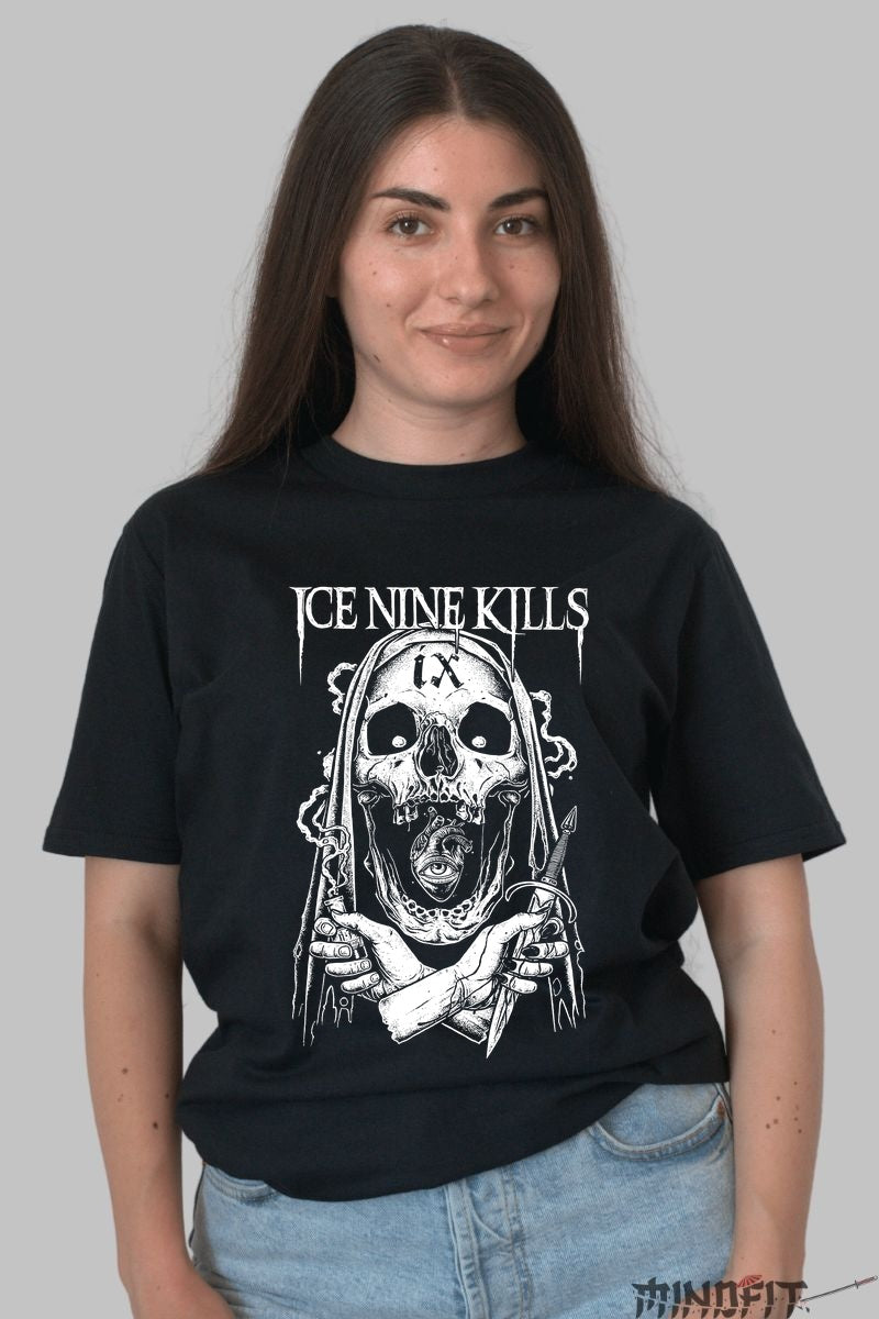 Tricou Ice Nine Kills - Horrorcore Skull Art dama negru