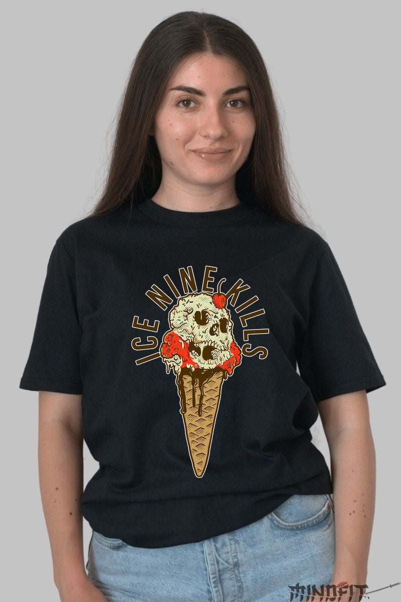 Tricou Ice Nine Kills - Inghetata Mortala dama negru