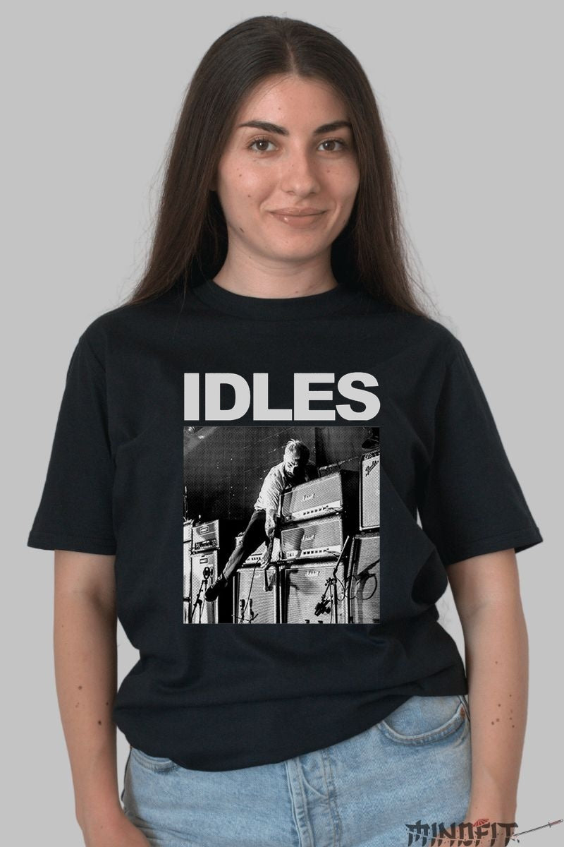 Tricou IDLES - Energie Post-Punk Iconica dama negru