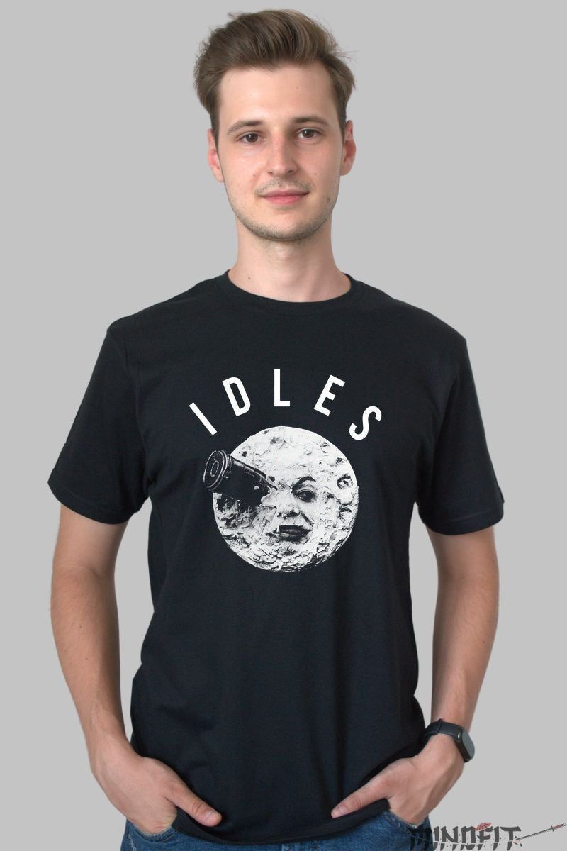 Tricou IDLES - Moon Art Visual barbat negru