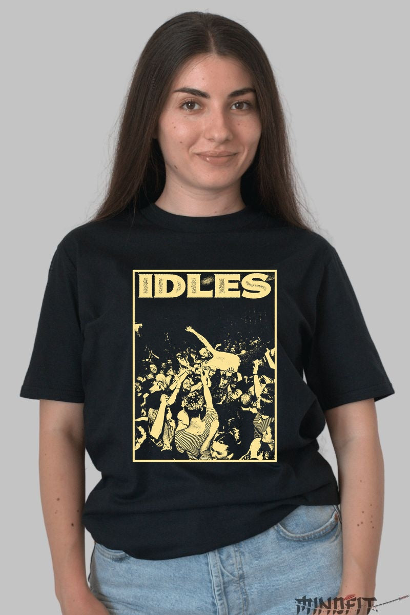Tricou IDLES - Punk Energy Crowd Dive dama negru