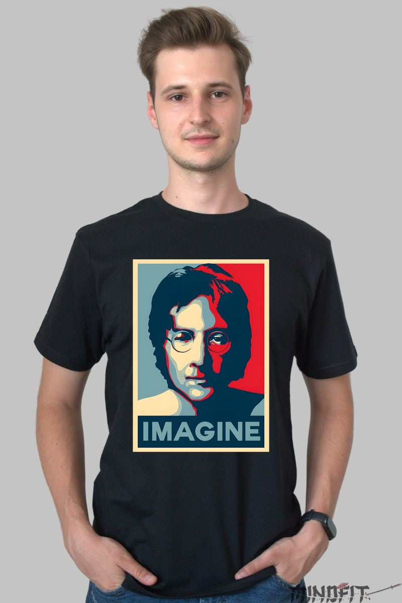 Tricou Imagine - Portret Iconic Pop Art barbat negru