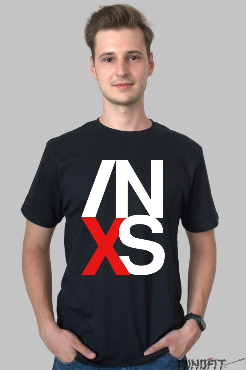 Tricou INXS - Logo Iconic Anii '80 barbat negru