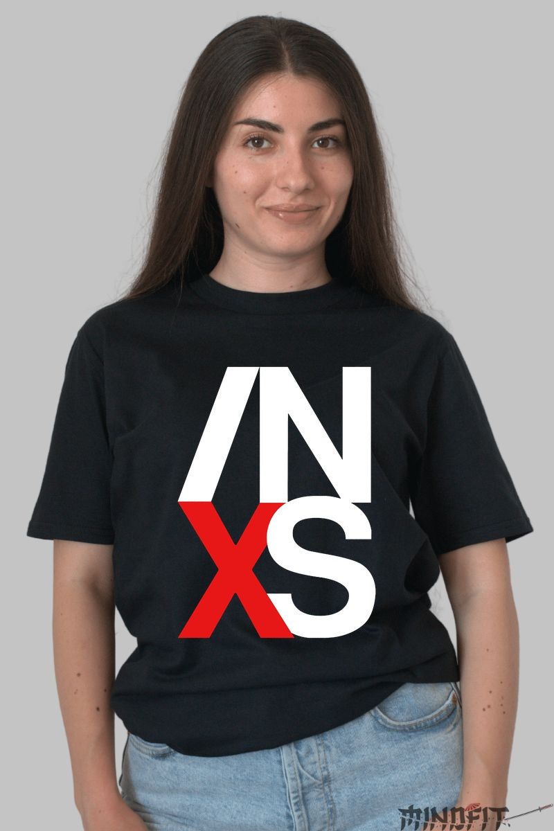Tricou INXS - Logo Iconic Anii '80 dama negru
