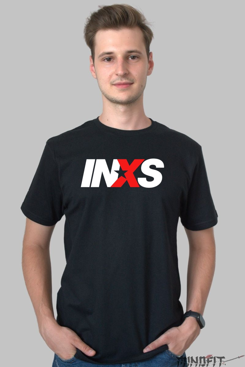 Tricou INXS - Logo Iconic Retro barbat negru