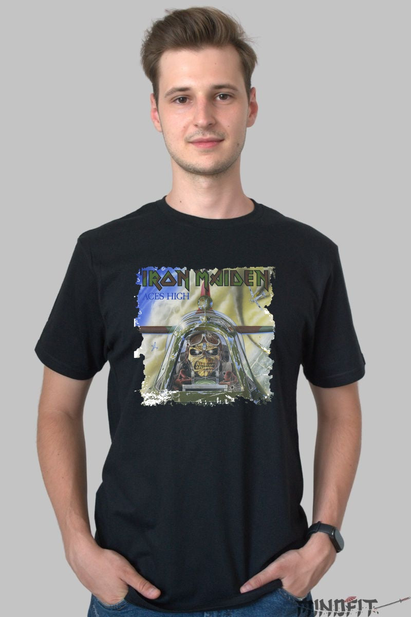 Tricou Iron Maiden - Aces High Legacy barbat negru