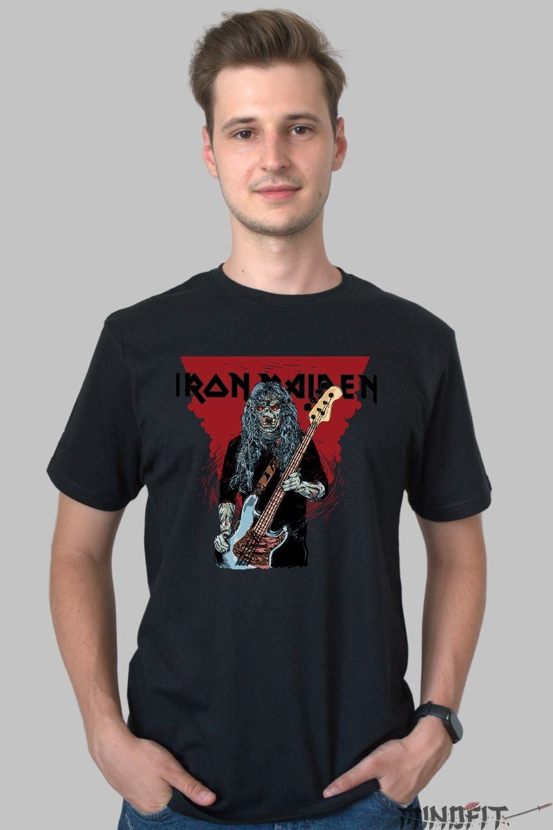 Tricou Iron Maiden - Eddie Bass Attack barbat negru