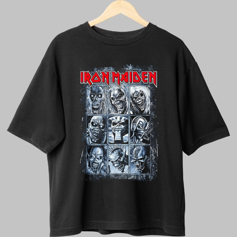 Tricou Iron Maiden - Eddie in 9 ipostaze legendare fata