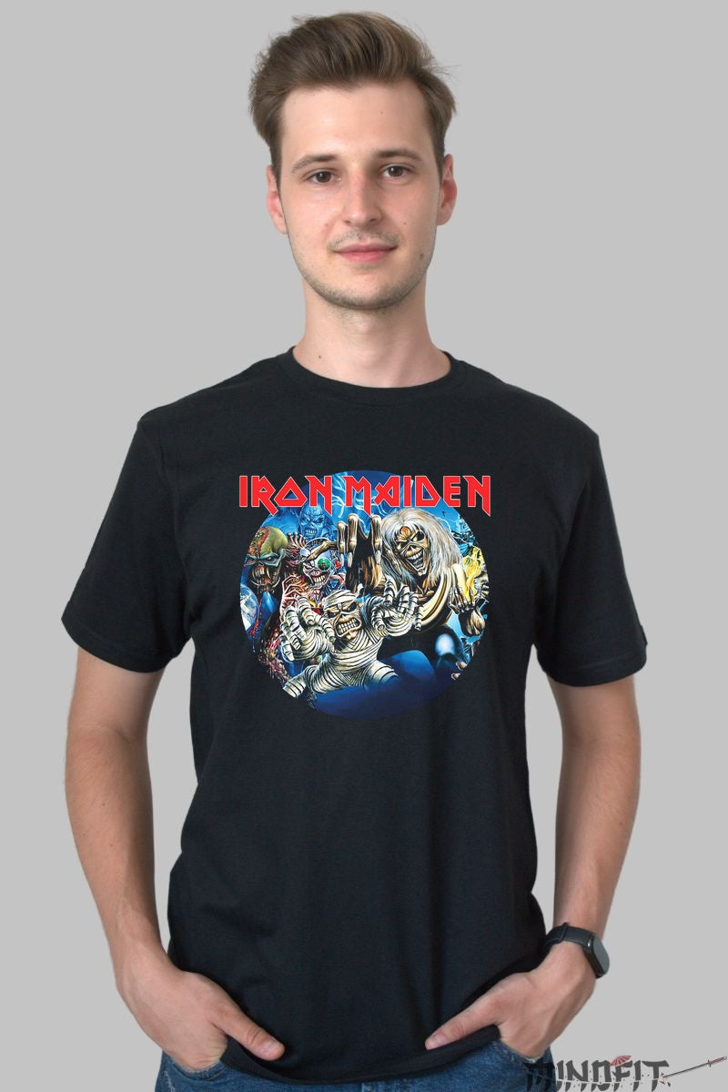 Tricou Iron Maiden - Eddie Legends Circle barbat negru