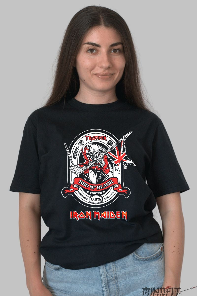 Tricou Iron Maiden - Red -N- Black Porter Edition dama negru