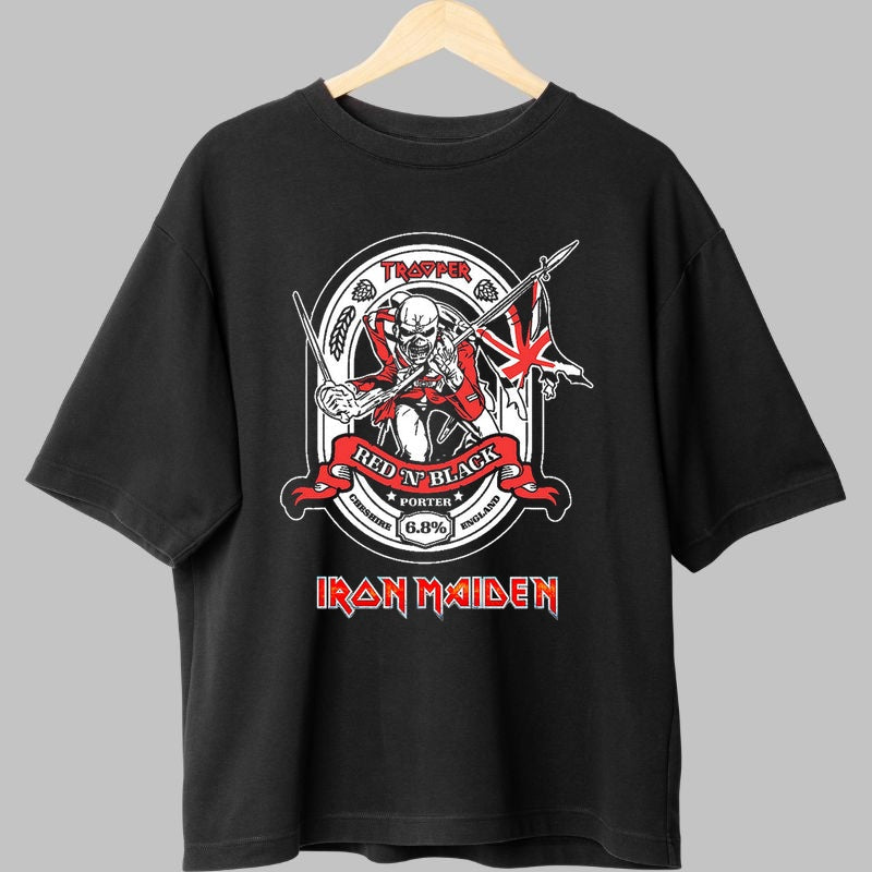 Tricou Iron Maiden - Red -N- Black Porter Edition fata