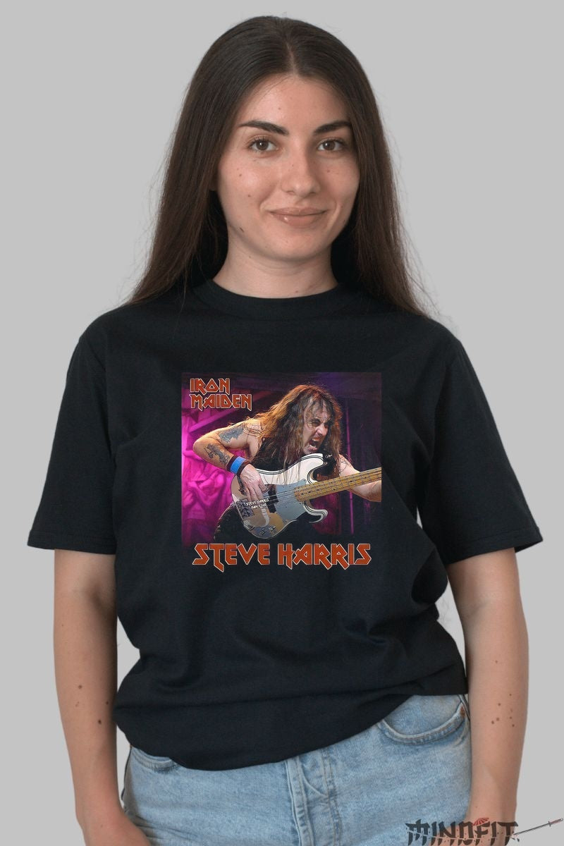 Tricou Iron Maiden - Steve Harris Live Impact dama negru