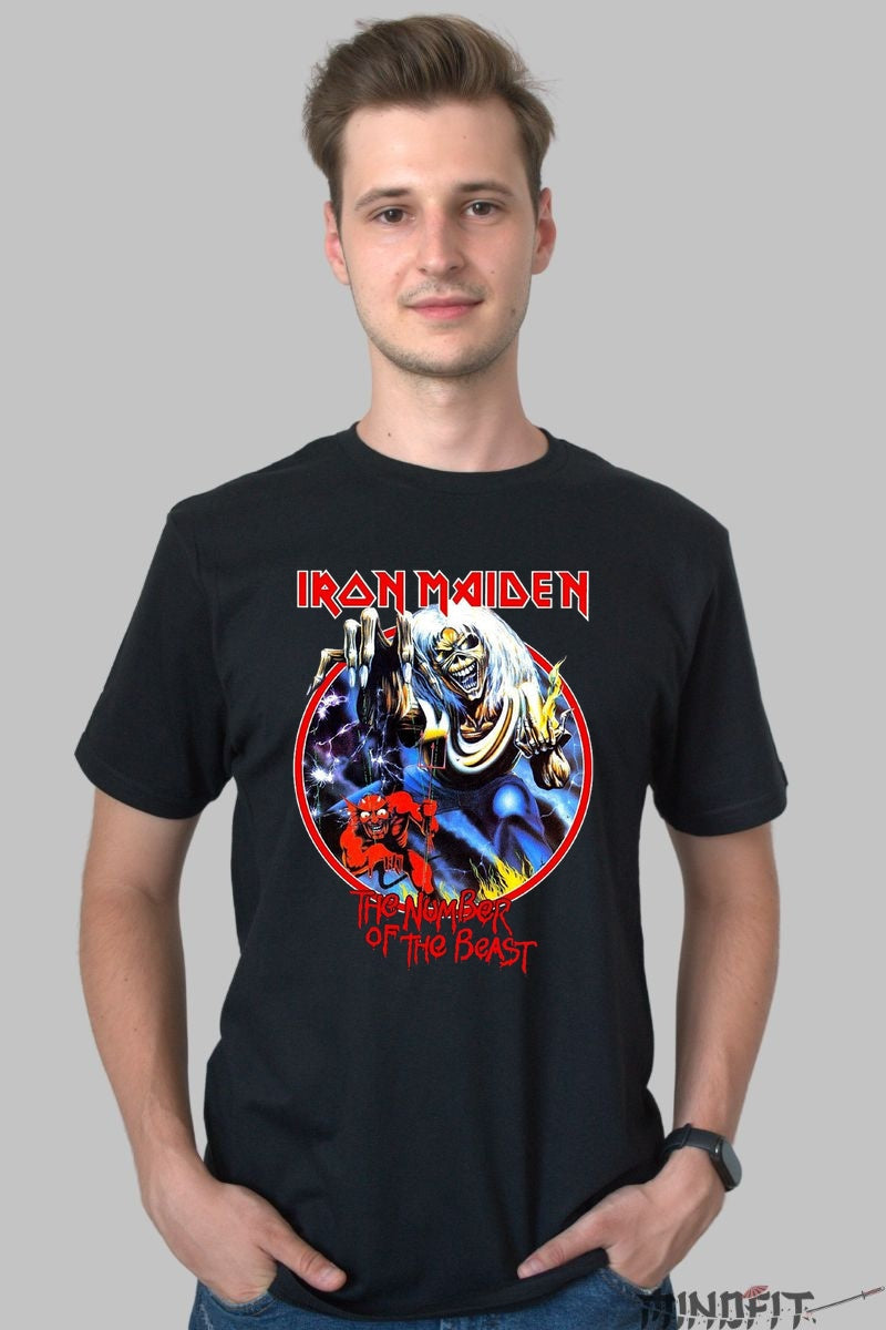 Tricou Iron Maiden - The Number of the Beast barbat negru
