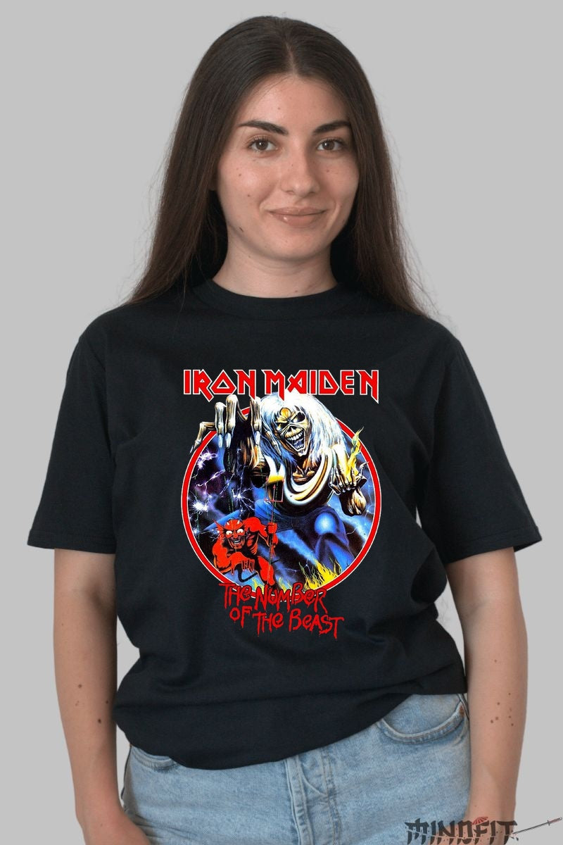 Tricou Iron Maiden - The Number of the Beast dama negru