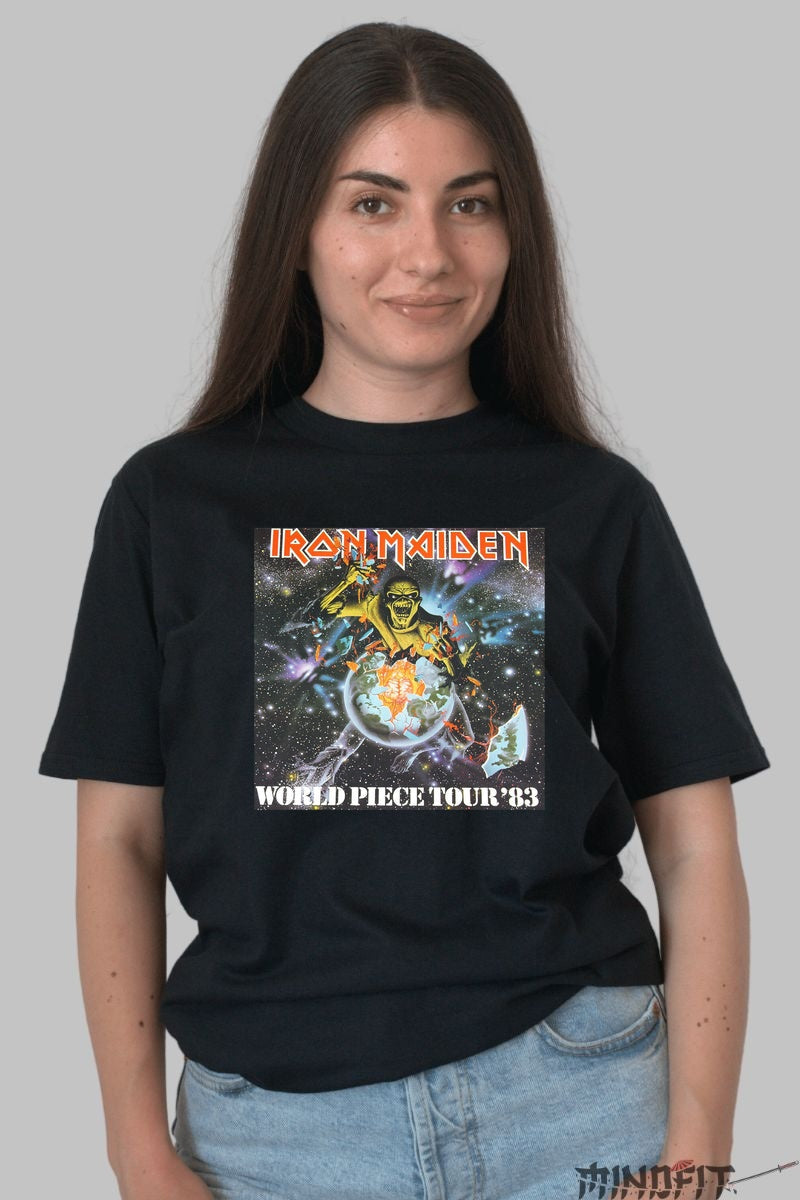 Tricou Iron Maiden - World Piece Tour -83 dama negru