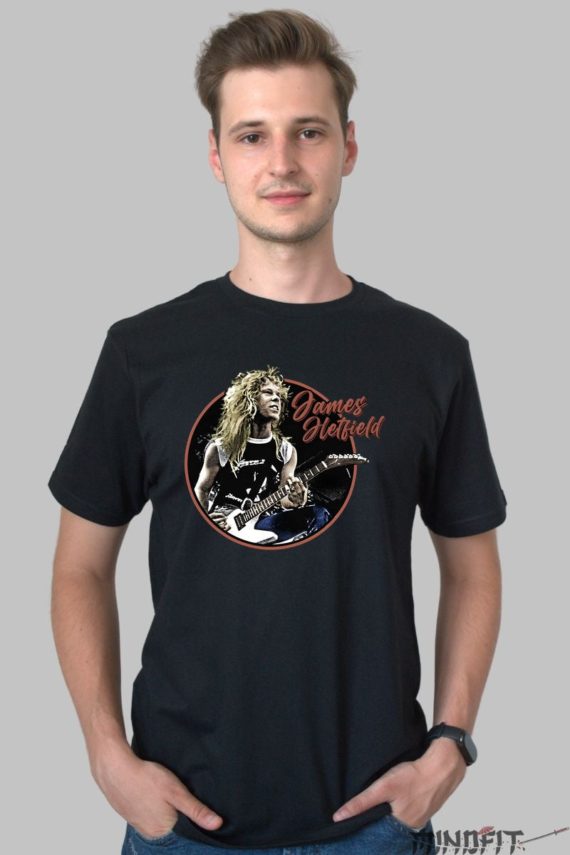 Tricou James Hetfield - Metal Power Iconic barbat negru