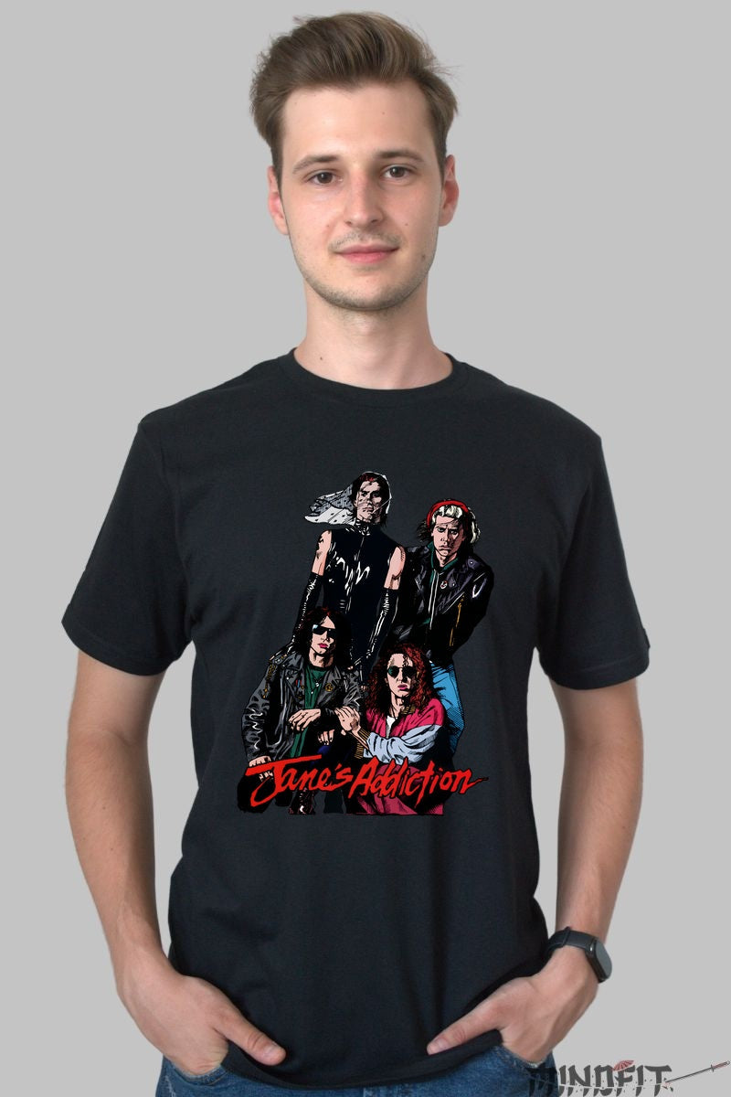 Tricou Jane-s Addiction - Portret Rebele Anii -90 barbat negru