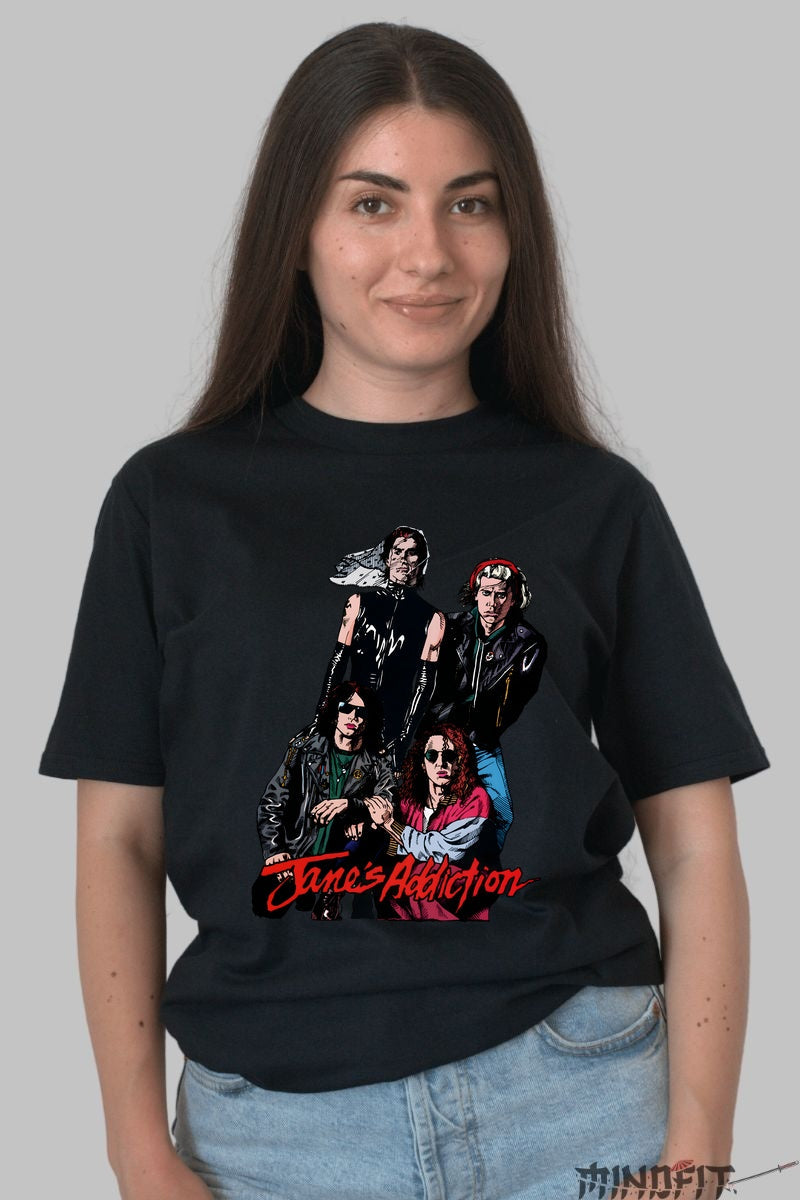 Tricou Jane-s Addiction - Portret Rebele Anii -90 dama negru