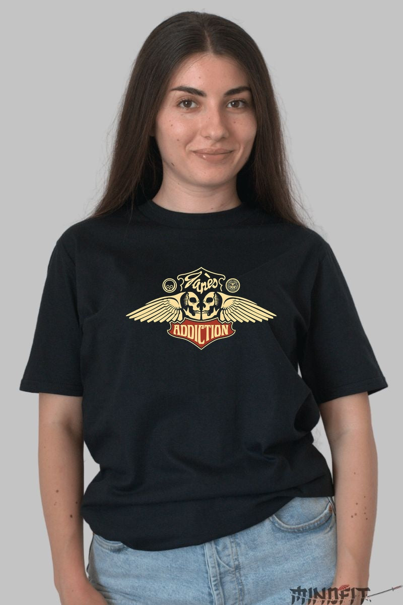 Tricou Jane-s Addiction - Wings & Skulls dama negru
