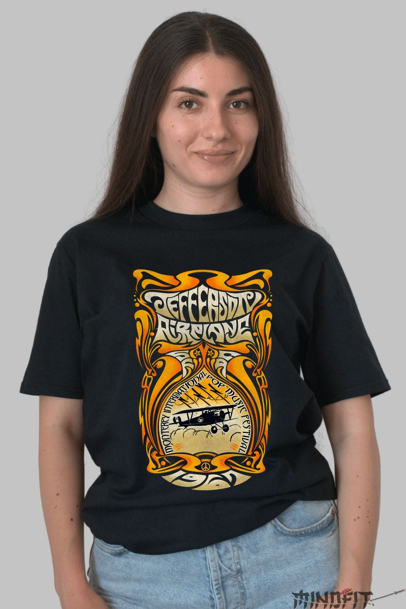 Tricou Jefferson Airplane - Monterey Pop Festival dama negru