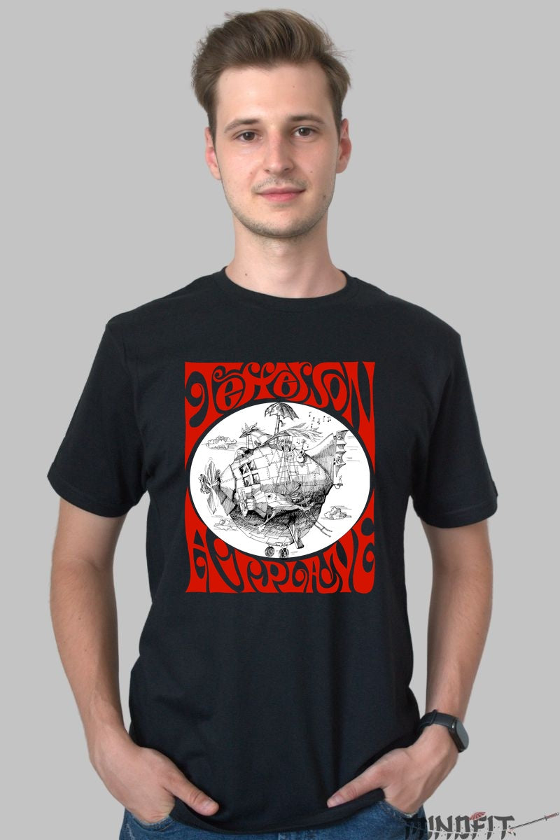 Tricou Jefferson Airplane - Psych Rock Voyage barbat negru