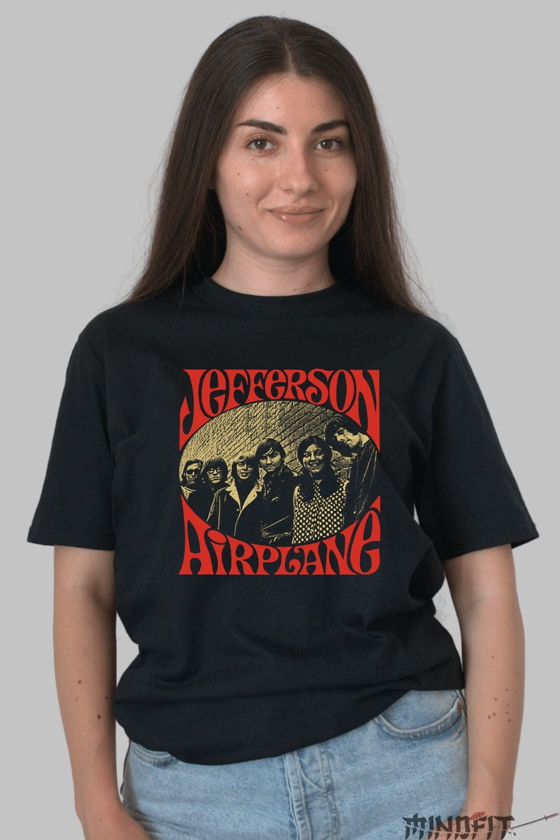 Tricou Jefferson Airplane - Psychedelic -60s Vibes dama negru
