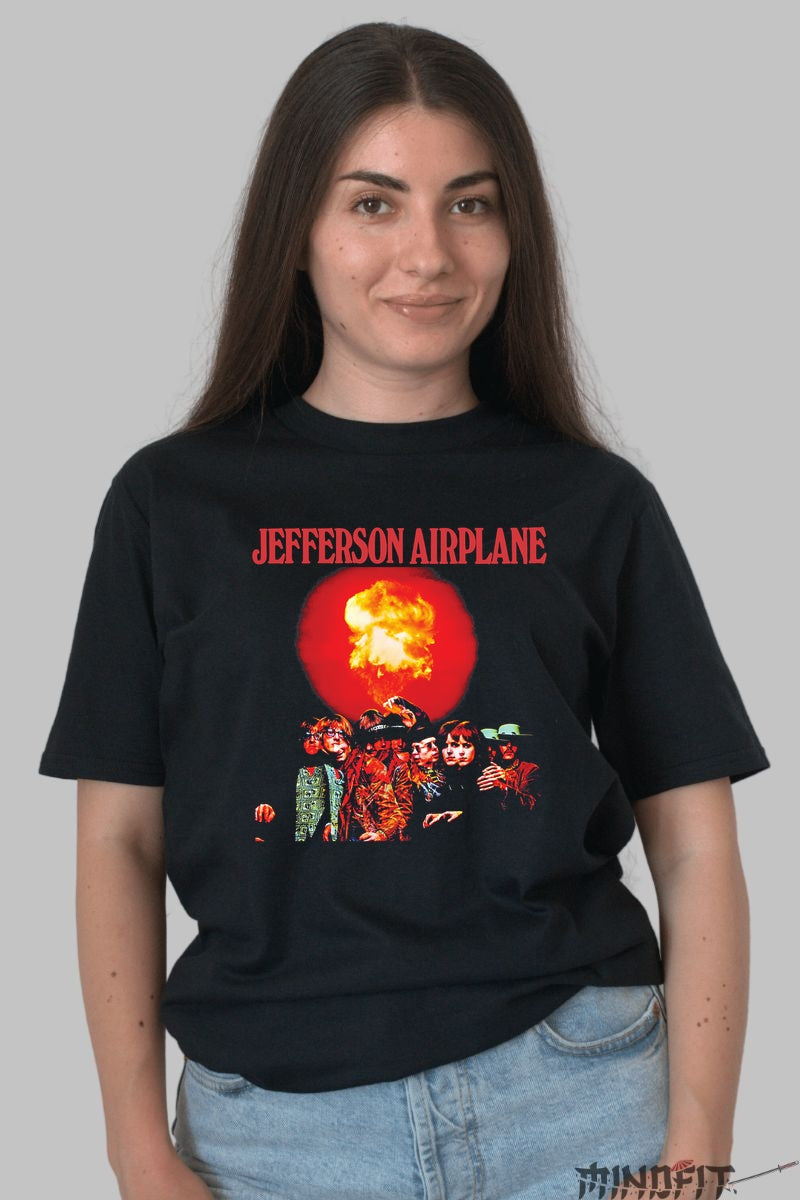 Tricou Jefferson Airplane - Psychedelic Explosion dama negru
