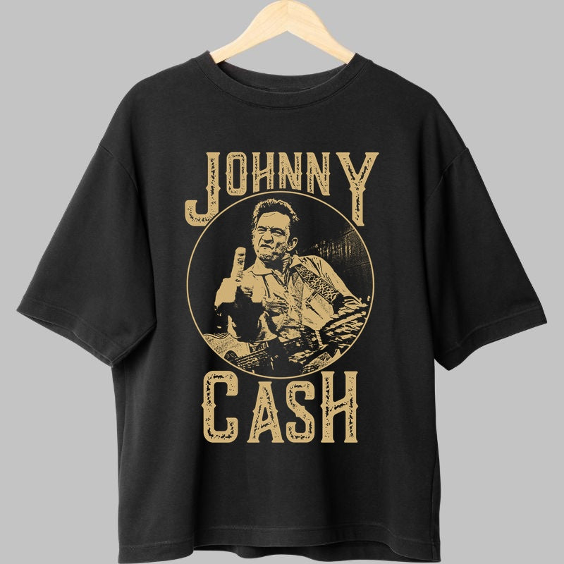 Tricou Johnny Cash - Iconic Rebel Look fata
