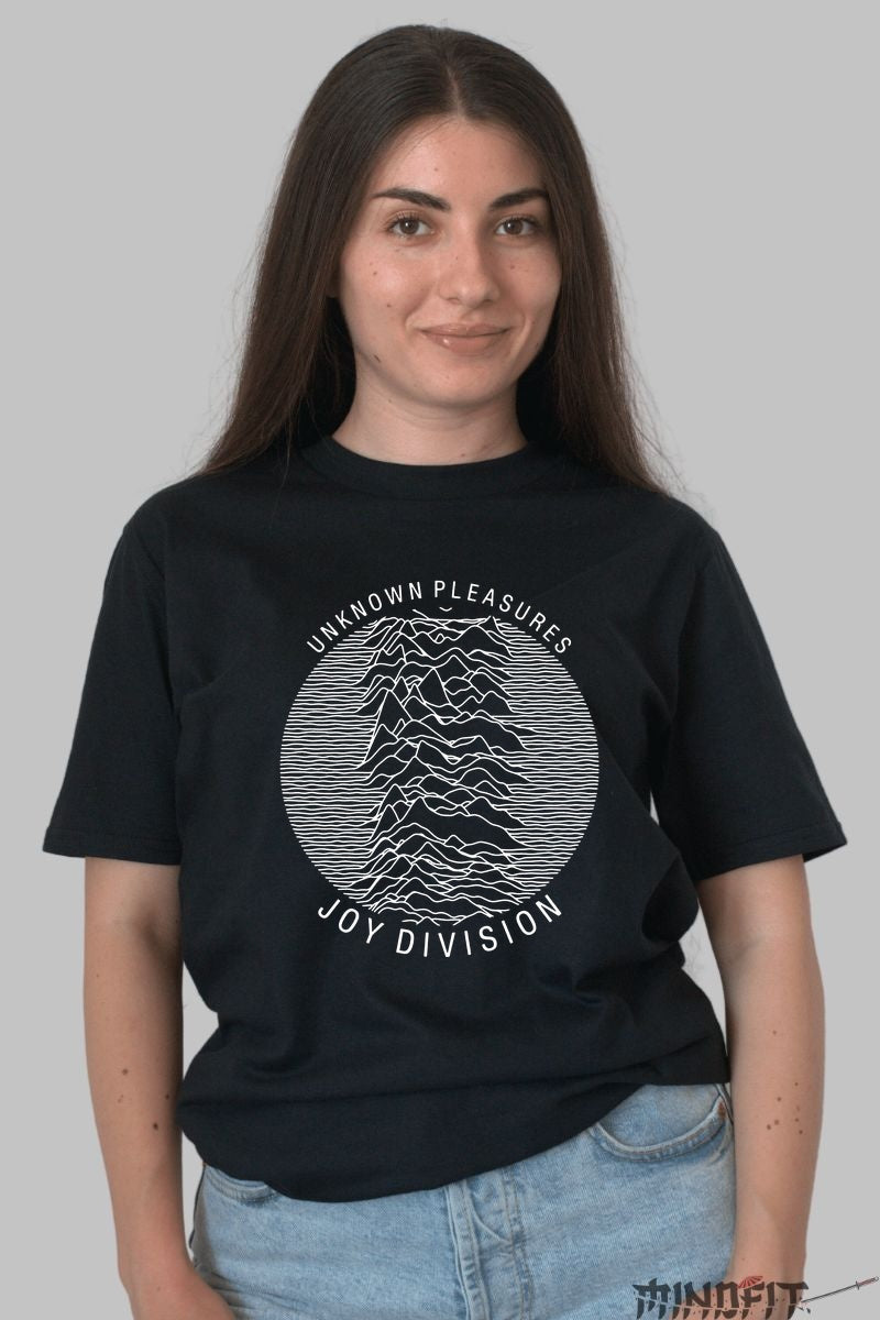 Tricou Joy Division - Unknown Pleasures Iconic Wave dama negru