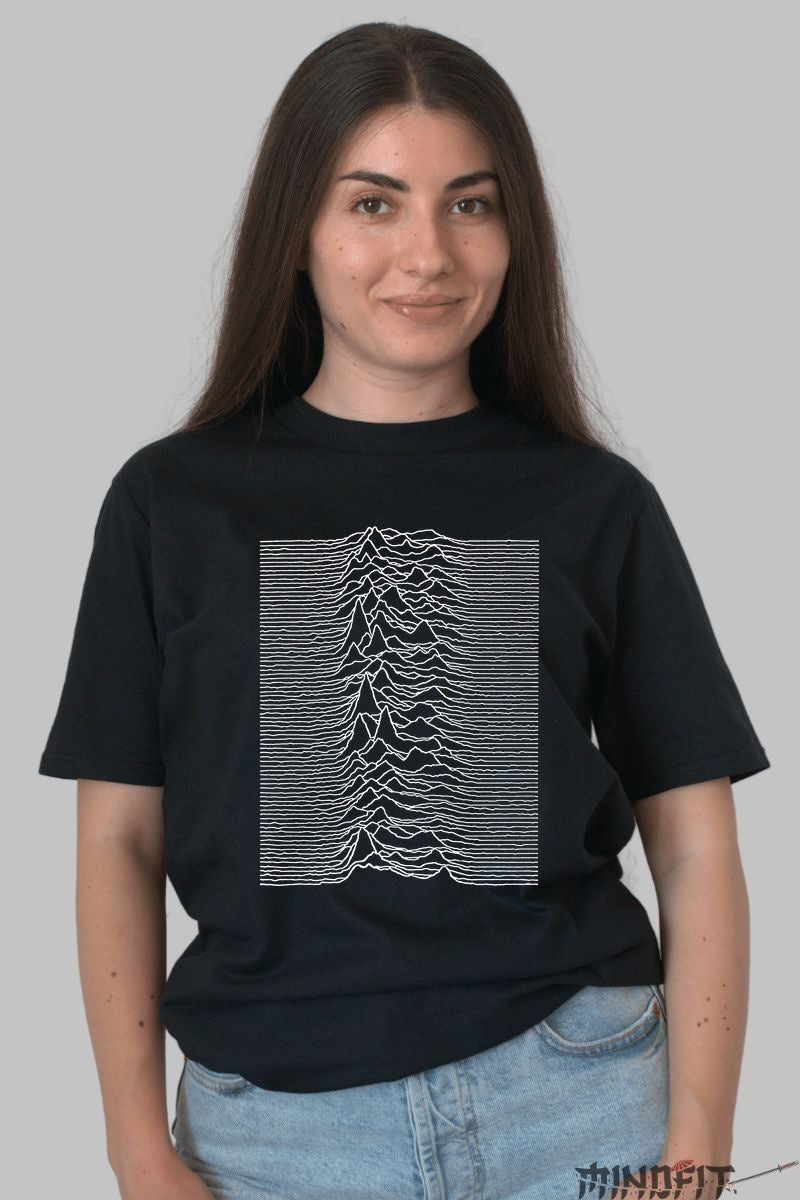 Tricou Joy Division - Unknown Pleasures Wave Design dama negru
