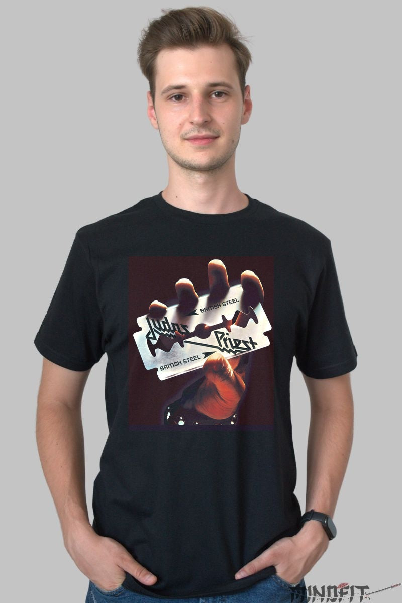 Tricou Judas Priest - British Steel Edition barbat negru