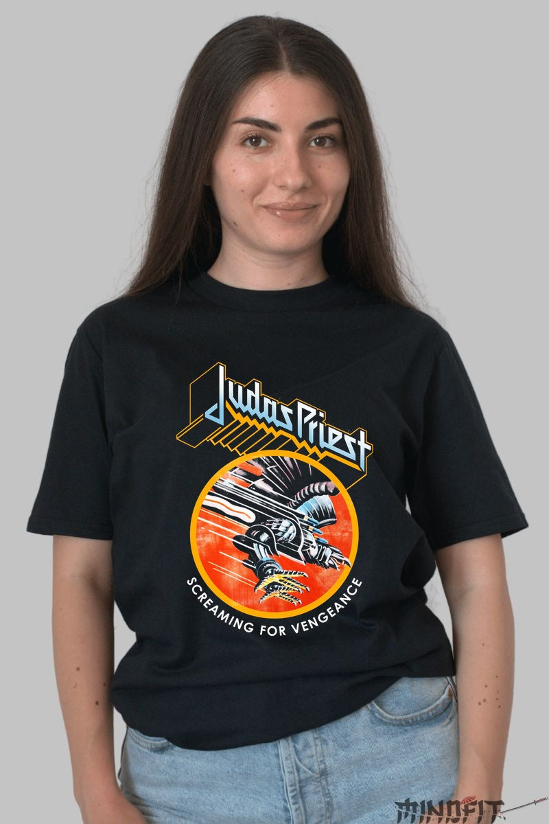 Tricou Judas Priest - Screaming for Vengeance dama negru