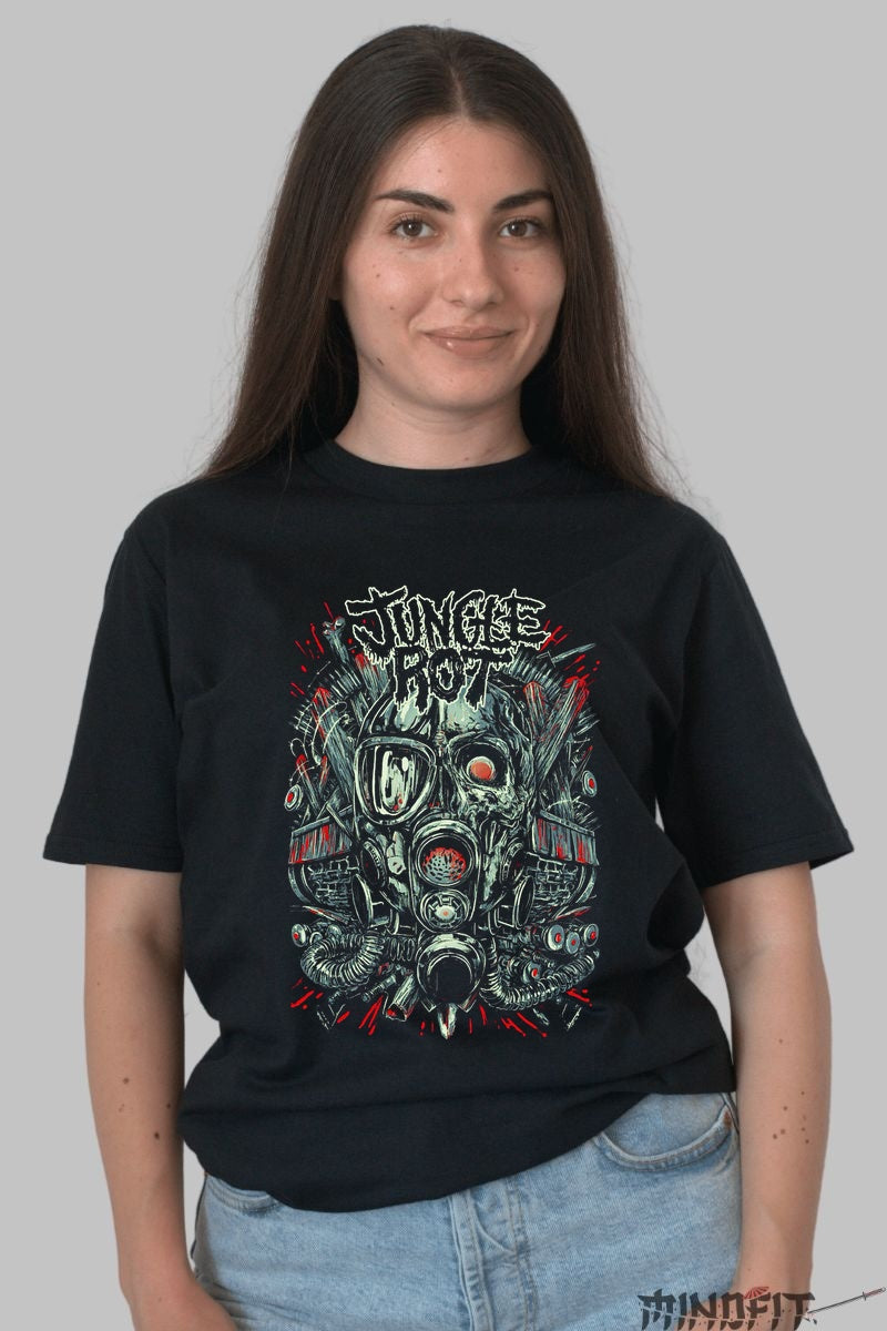 Tricou Jungle Riot - Masca Apocaliptica dama negru