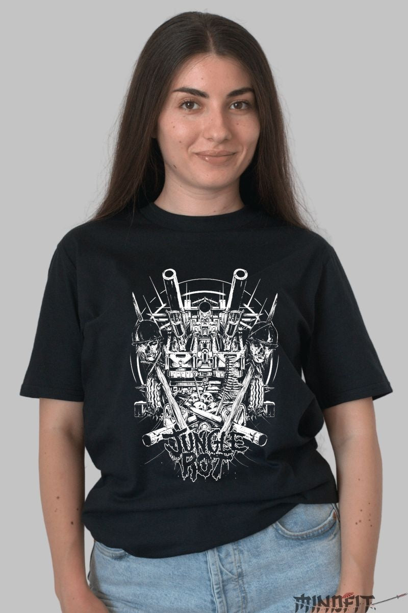 Tricou Jungle Rot - Death Metal Warzone Edition dama negru