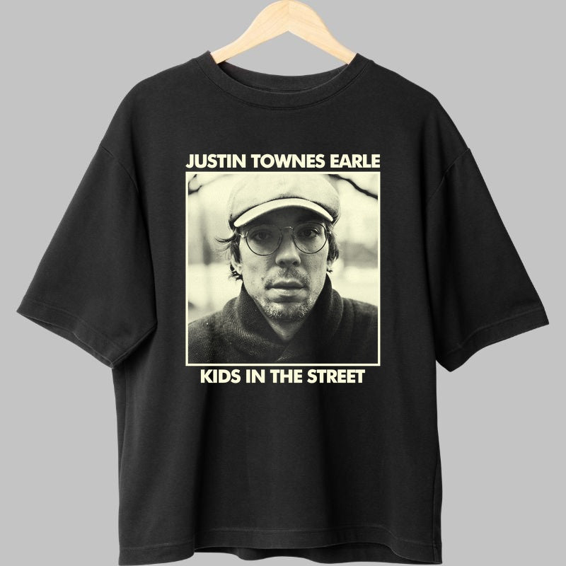 Tricou Justin Townes Earle - Kids in the Street fata