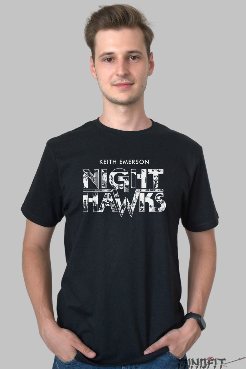 Tricou Keith Emerson - Night Hawks barbat negru
