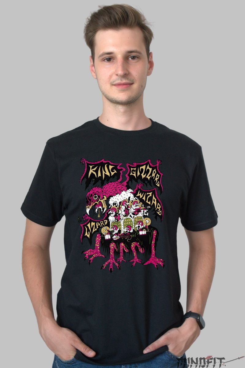 Tricou King Gizzard - Art Psych Rock barbat negru