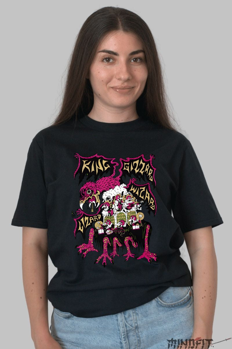 Tricou King Gizzard - Art Psych Rock dama negru