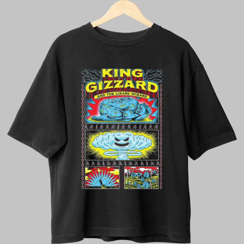Tricou King Gizzard - Arta psihedelica exploziva fata
