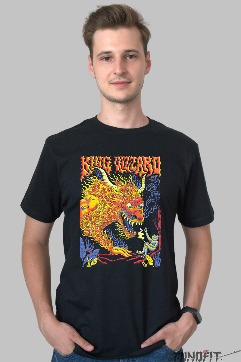 Tricou King Gizzard - Beastly Psychedelic Fire barbat negru