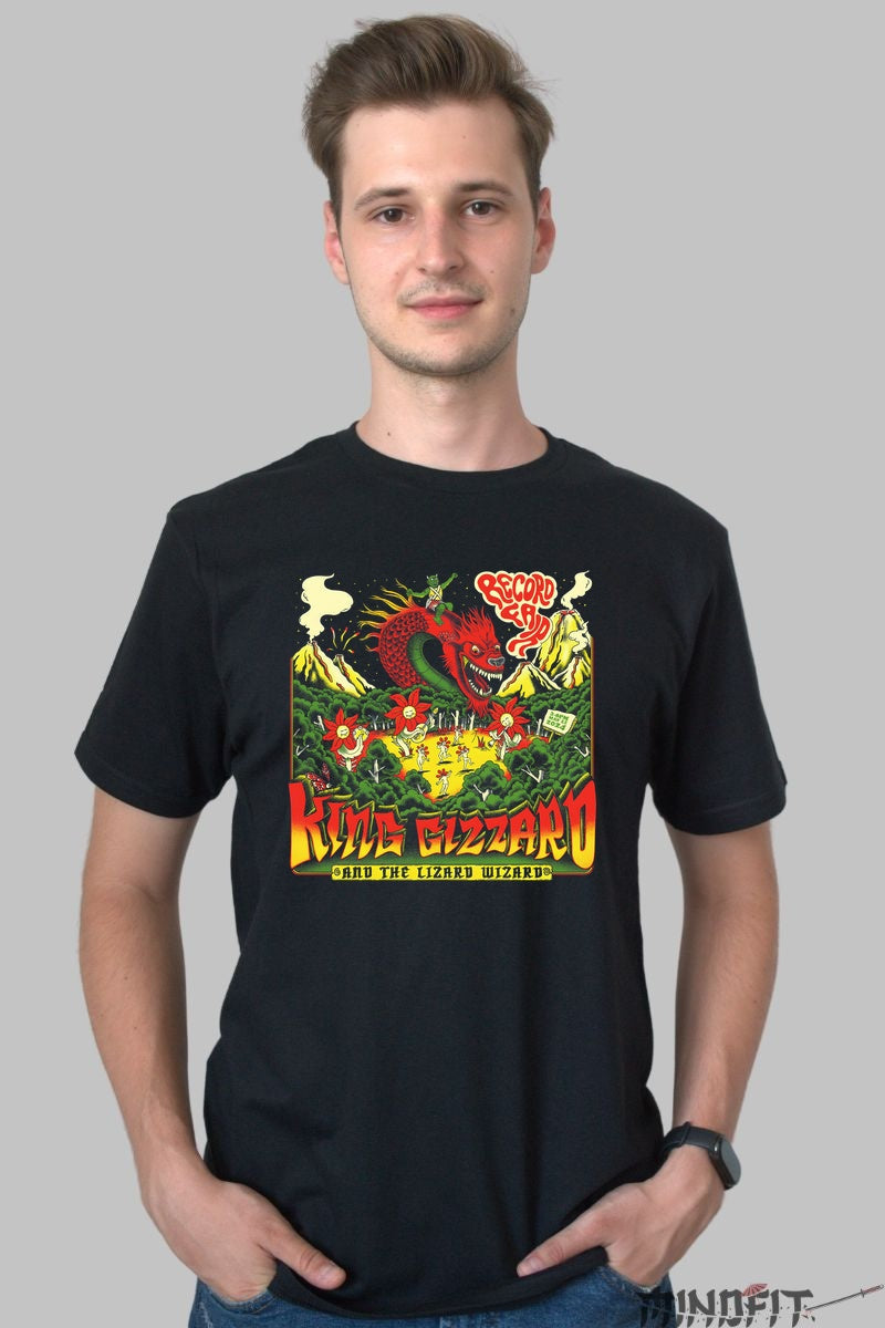 Tricou King Gizzard - Dragonul Psychedelic barbat negru