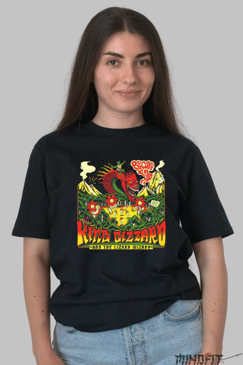 Tricou King Gizzard - Dragonul Psychedelic dama negru